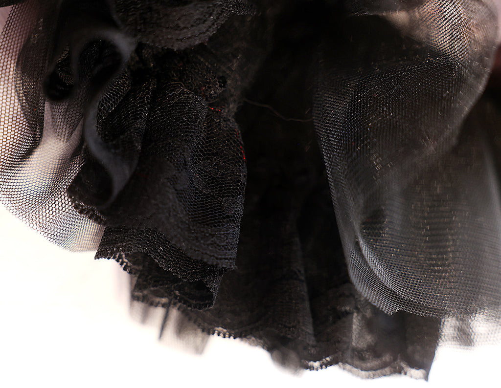 Pet Dress Classic Red Tweed  with Faux Fur Hem & Sequin Detail - Party Outfit