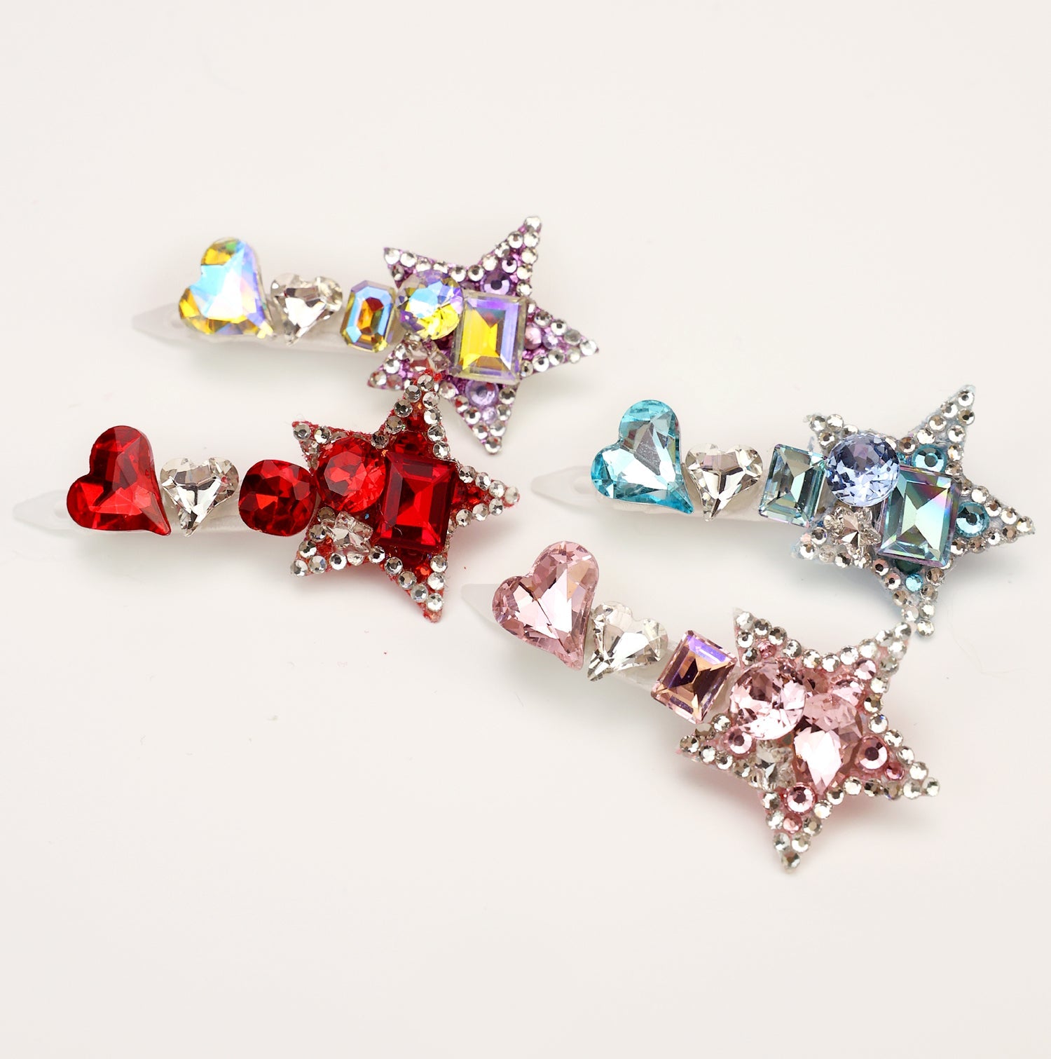 Pet Accessories Rhinestone Star & Heart Hair Clip headwear