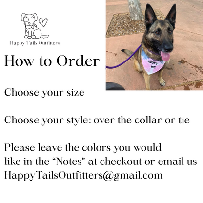 Adopt Me I'm A Foster Tie Dye Dog Bandana New Arrival - FurryTails Haven