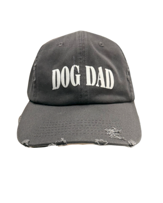 Dog Dad Distressed Cap - Nickel - FurryTails Haven