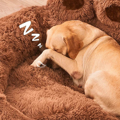 Big Paw Plush Pet Sofa Bed - FurryTails Haven