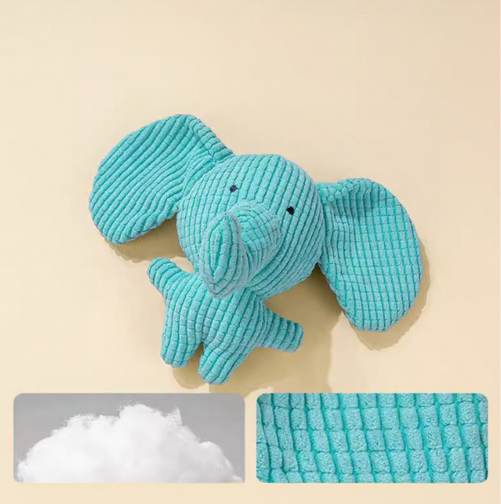 Milou & Lumi Pet Plush Squeaky Toy - Elephant