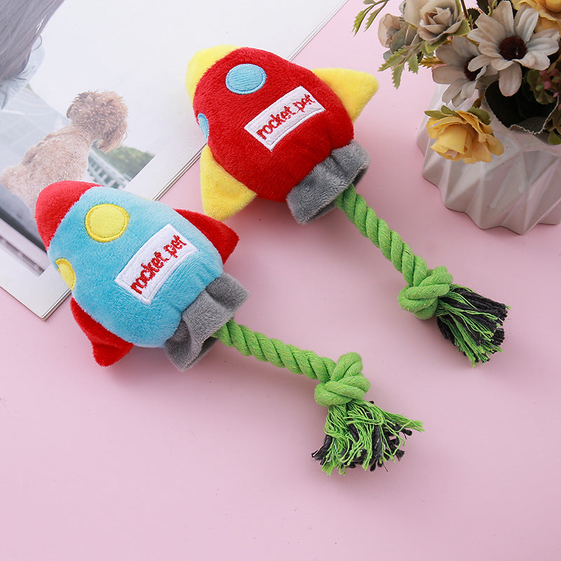 Pet cotton rope toy dog resistant to biting and grinding teeth