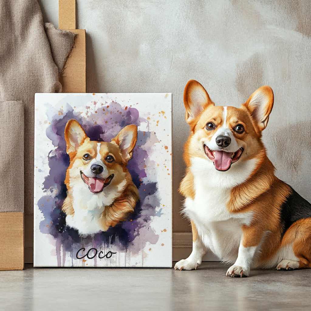 Watercolor Style Texture Portrait