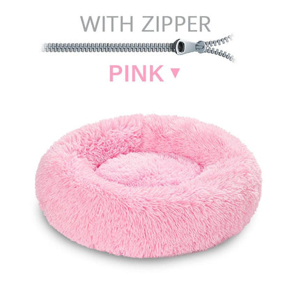 The Snugglepaws Plush Donut Pet Bed: Luxuriously Cozy Haven For Dogs And Cats