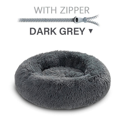 The Snugglepaws Plush Donut Pet Bed: Luxuriously Cozy Haven For Dogs And Cats