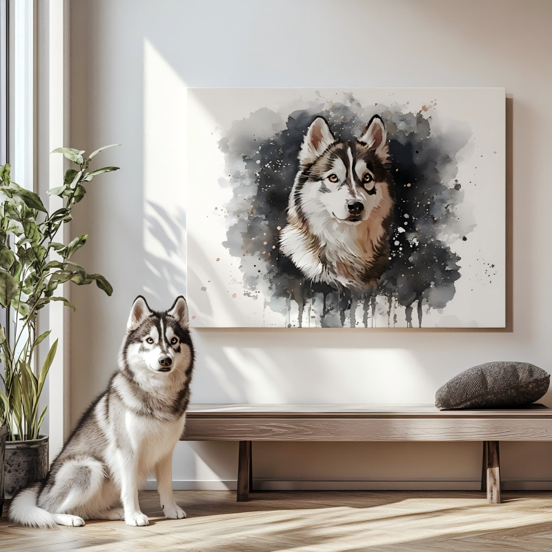 Watercolor Style Texture Portrait