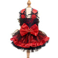 Red Black Gothic Lace Luxury Pet Dress