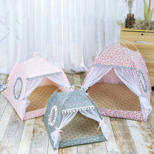 Comfy Calming Pet Tent Bed for Small Dogs and Cats - FurryTails Haven