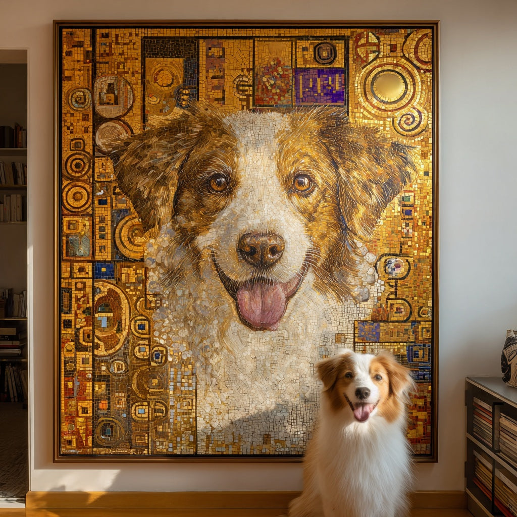 Golden Whiskers Texture Portrait