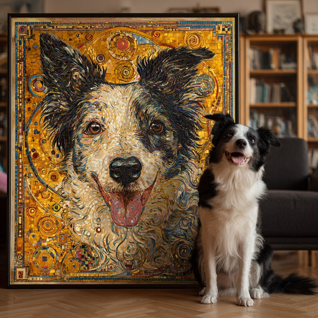 Golden Whiskers Texture Portrait