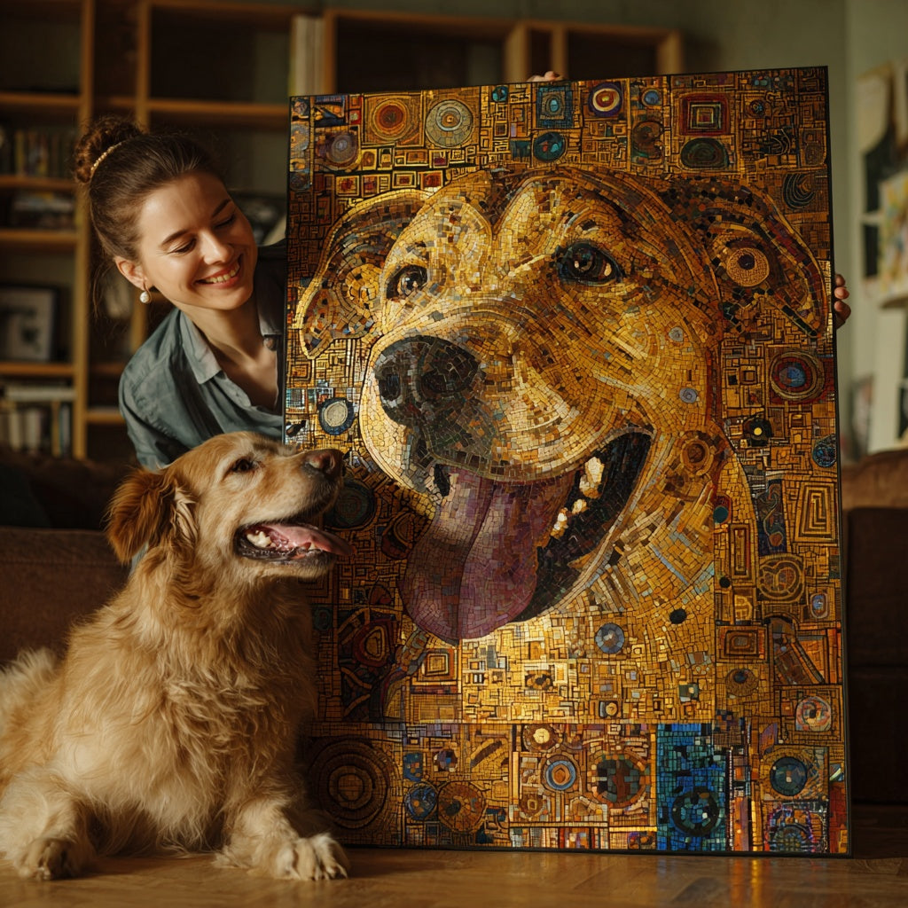 Golden Whiskers Texture Portrait