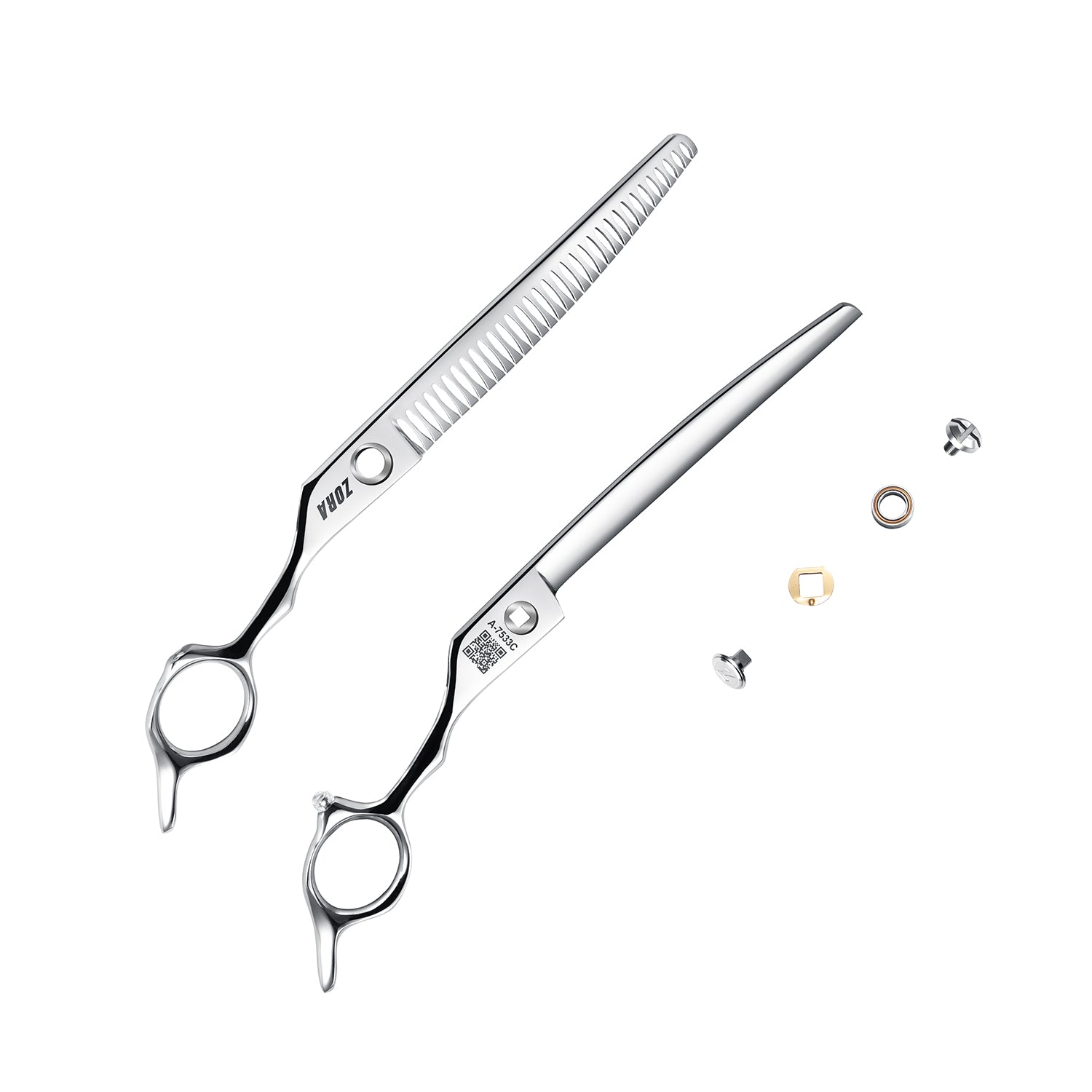 Zora Pet Grooming Curved Blender Shear - Model A-7533C