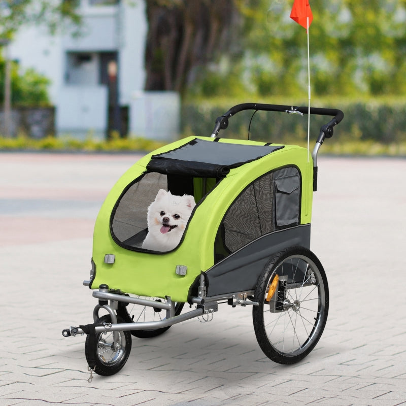 Pet Dog Bicycle Trailer Jogger with Suspension - FurryTails Haven
