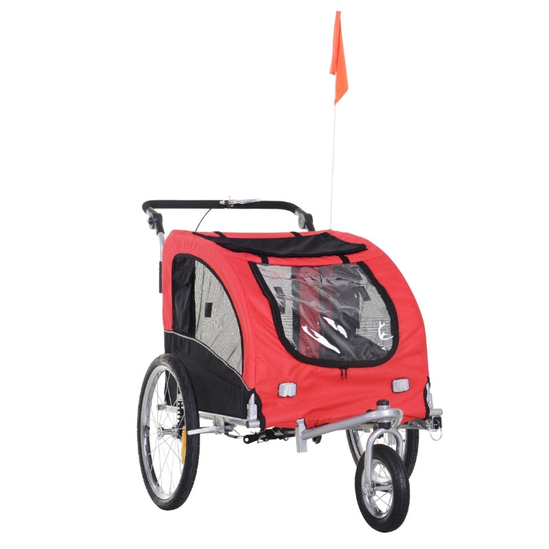 Pet Dog Bicycle Trailer Jogger with Suspension - FurryTails Haven