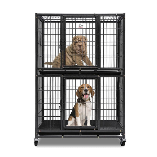 31" Two-Tier Dog Crate 46A - FurryTails Haven