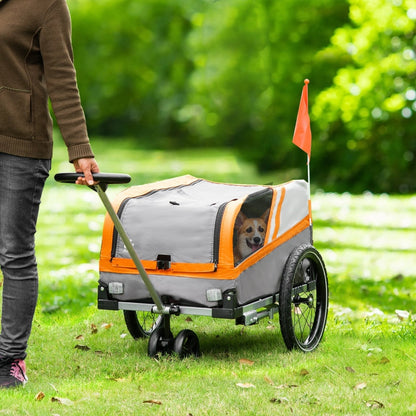 Pet Bike Trailer 2-in-1 Travel Stroller - FurryTails Haven