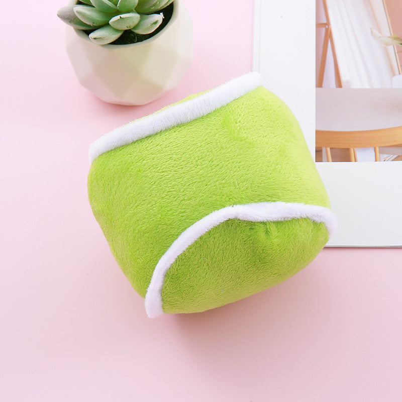 Pet Plush Squeaky Simulation Ball Dog Toy
