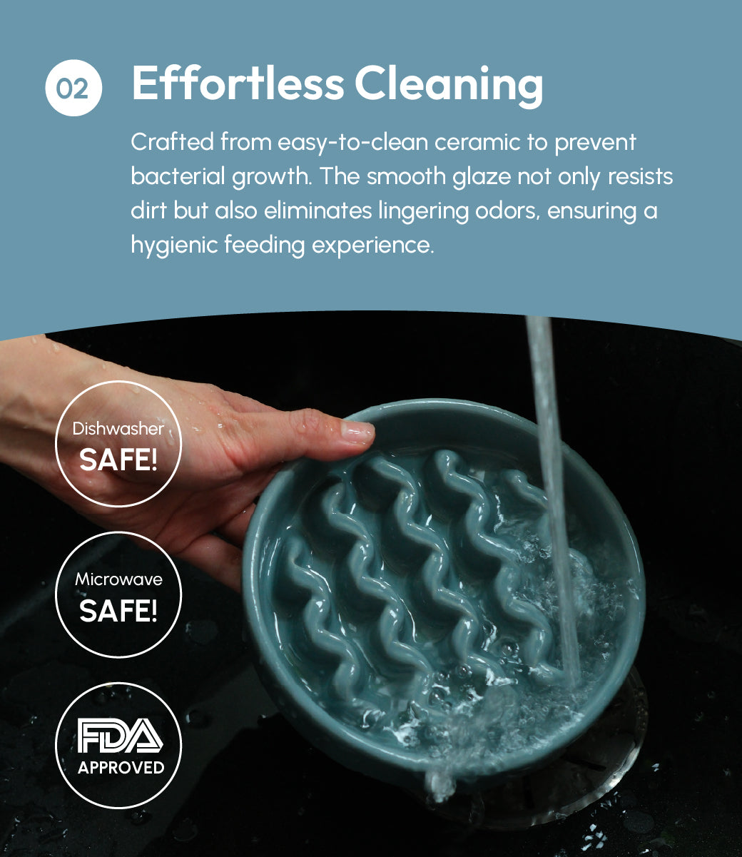 [Macaroni] Slow Feeder Dog Bowls - Yellow / Frozen Blue / Purple - FurryTails Haven