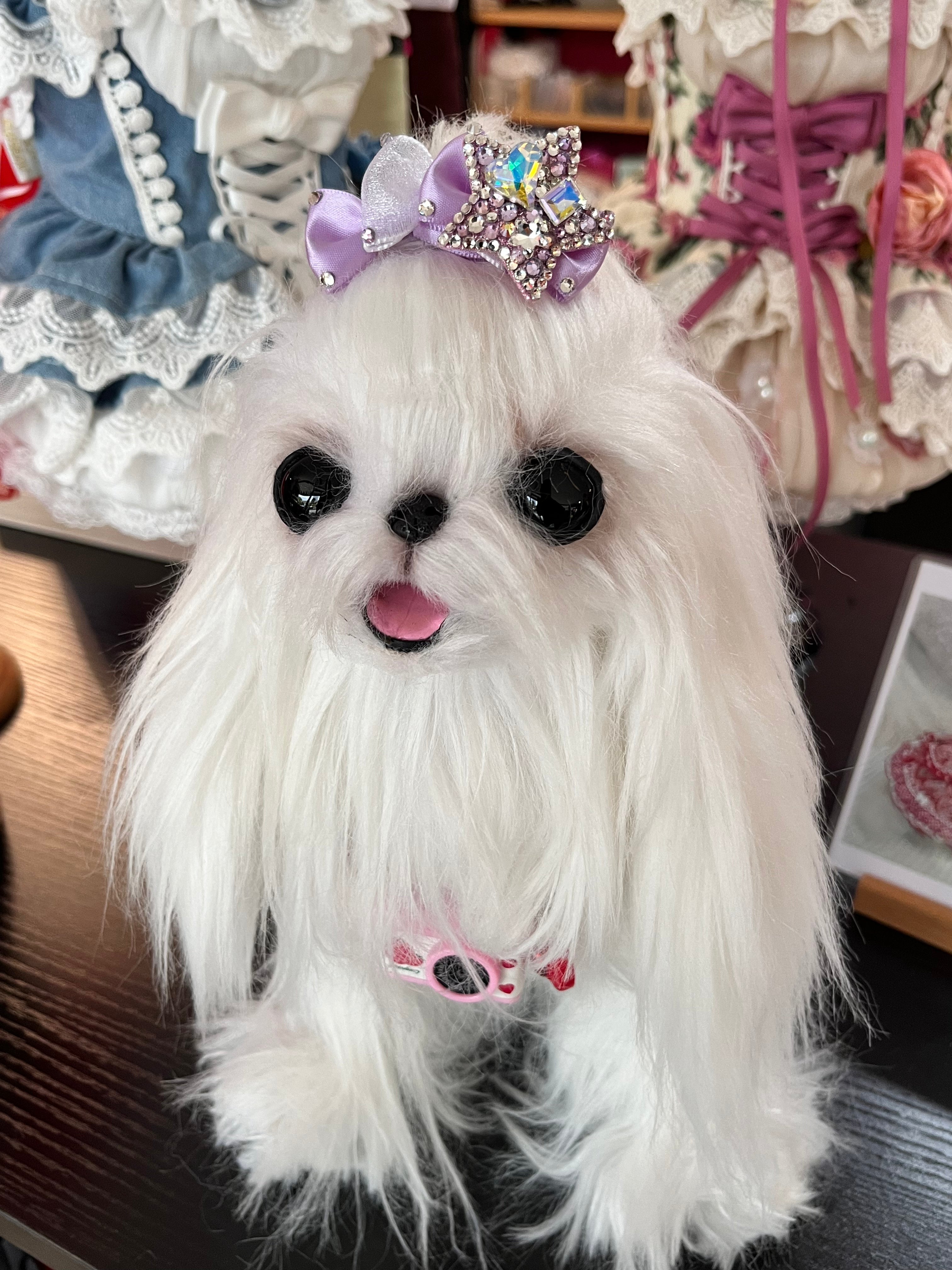 Pet Accessories Rhinestone Star Bow Hair Clip headwear