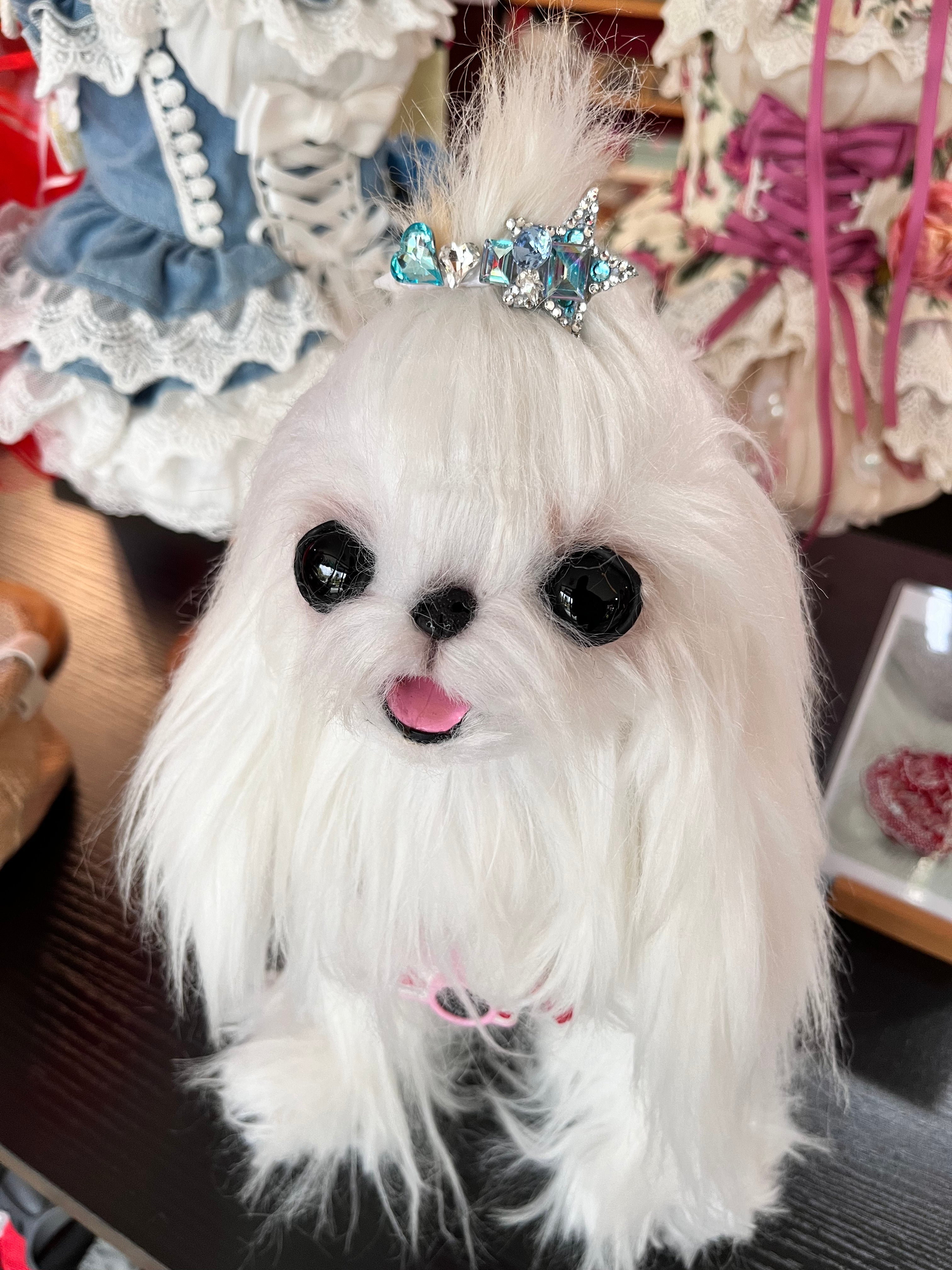 Pet Accessories Rhinestone Star & Heart Hair Clip headwear