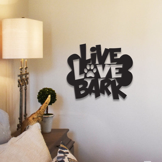 Live Love Bark - Metal Wall Art/Décor - FurryTails Haven