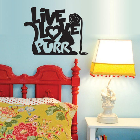 Live, Love, Purr - Metal Wall Art/Décor - FurryTails Haven