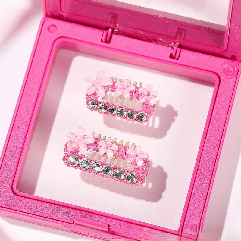 Pet Accessories Crystal Flower Mini Hair Clips for Dogs