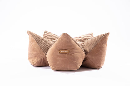 OULU X PEHOM - CUDDLE PET PILLOW BED- Navy Blue / Olive Green / Canyon Brown - FurryTails Haven