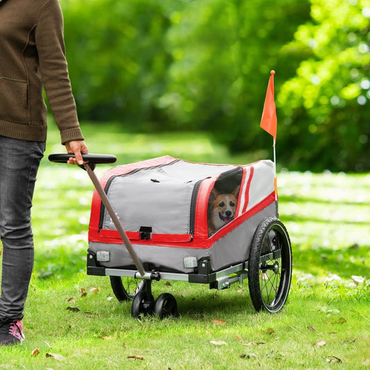 Pet Bike Trailer 2-in-1 Travel Stroller - FurryTails Haven