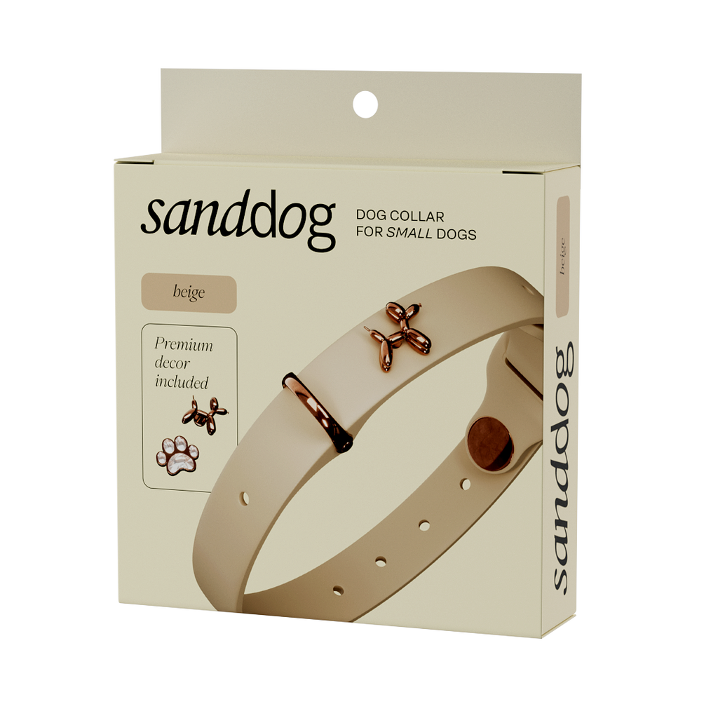 Ballon Beige Dog Collar | Premium Collar | SANDDOG