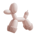 Balloon Dog Toy Pink