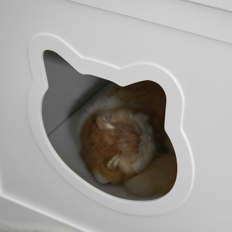 Cat Litter Box Nightstand End Table Enclosure - FurryTails Haven