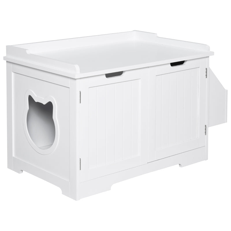 Cat Litter Box Nightstand End Table Enclosure - FurryTails Haven