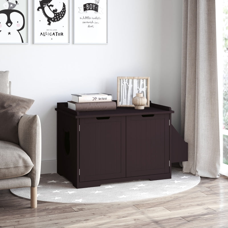 Cat Litter Box Nightstand End Table Enclosure - FurryTails Haven