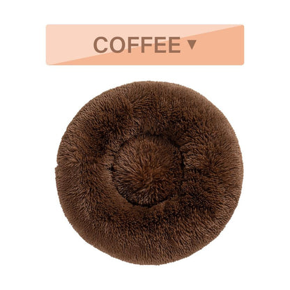 The Snugglepaws Plush Donut Pet Bed: Luxuriously Cozy Haven For Dogs And Cats