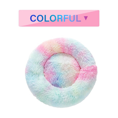 The Snugglepaws Plush Donut Pet Bed: Luxuriously Cozy Haven For Dogs And Cats