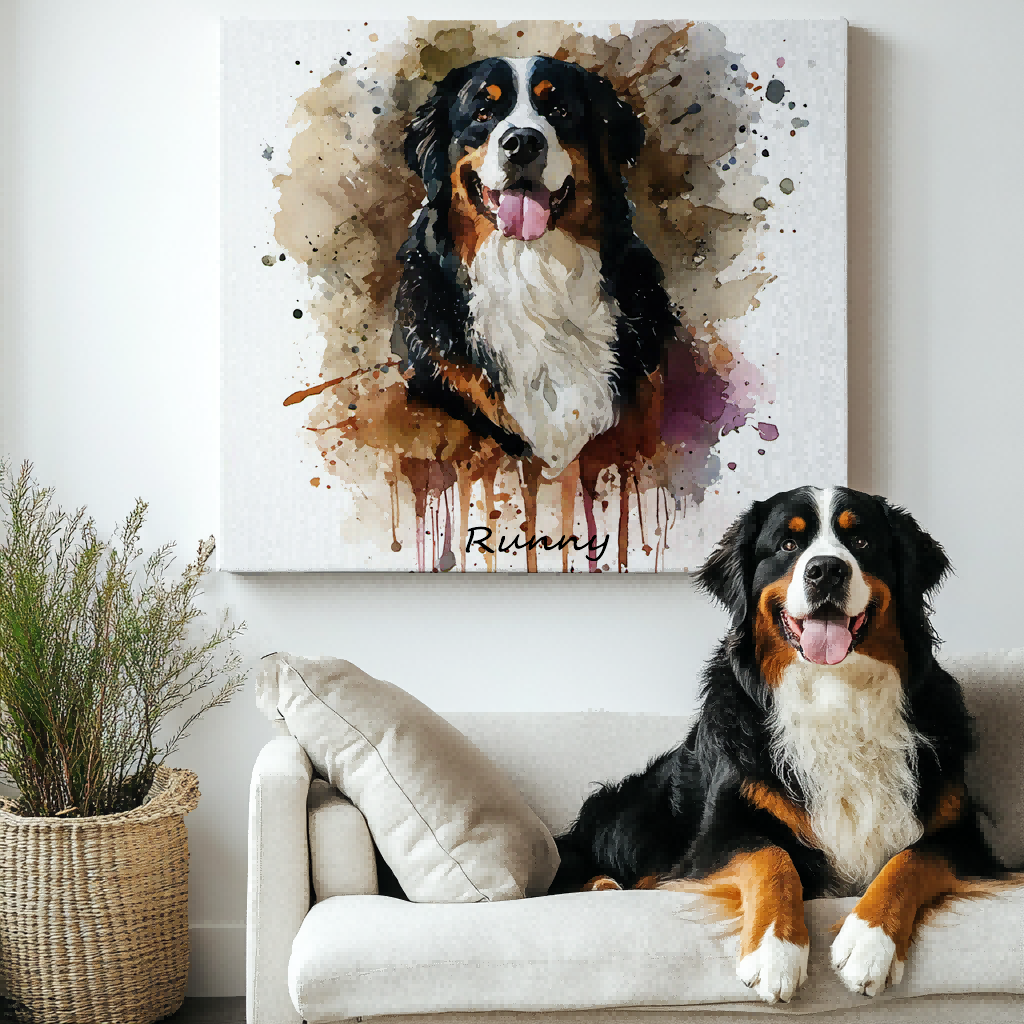 Watercolor Style Texture Portrait