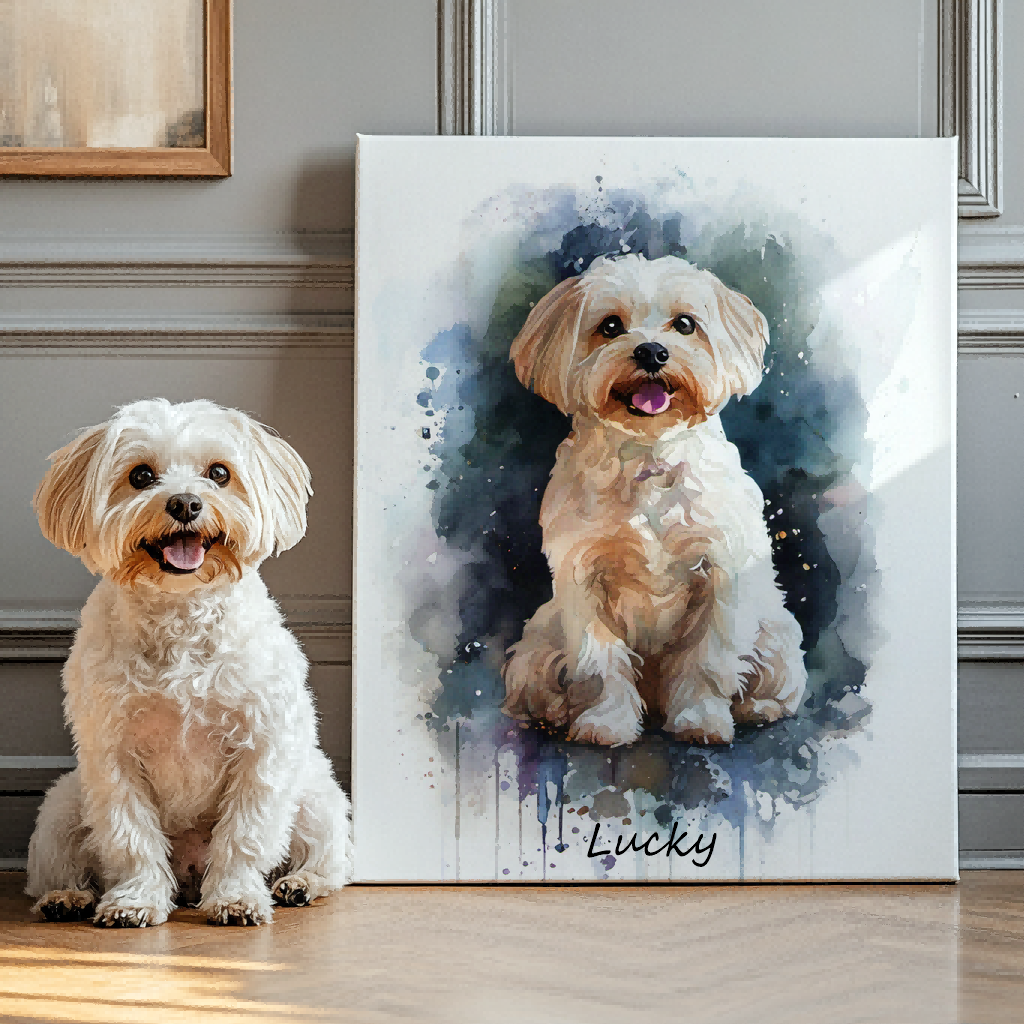 Watercolor Style Texture Portrait