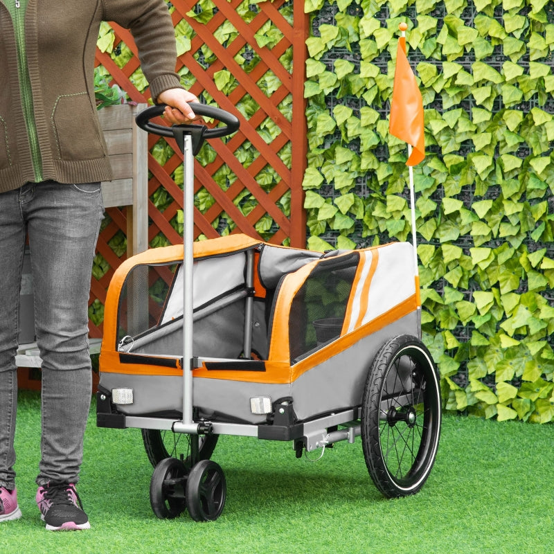 Pet Bike Trailer 2-in-1 Travel Stroller - FurryTails Haven