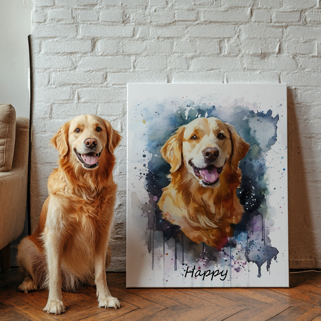 Watercolor Style Texture Portrait