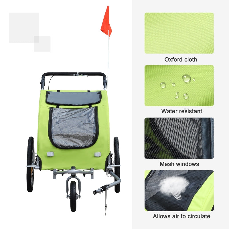 Pet Dog Bicycle Trailer Jogger with Suspension - FurryTails Haven