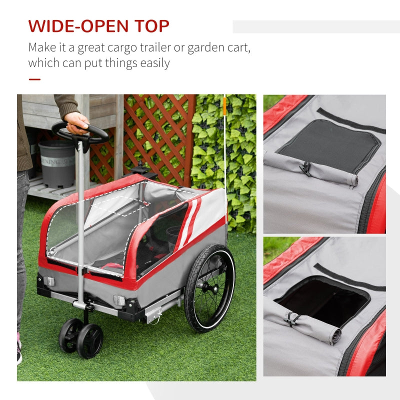 Pet Bike Trailer 2-in-1 Travel Stroller - FurryTails Haven
