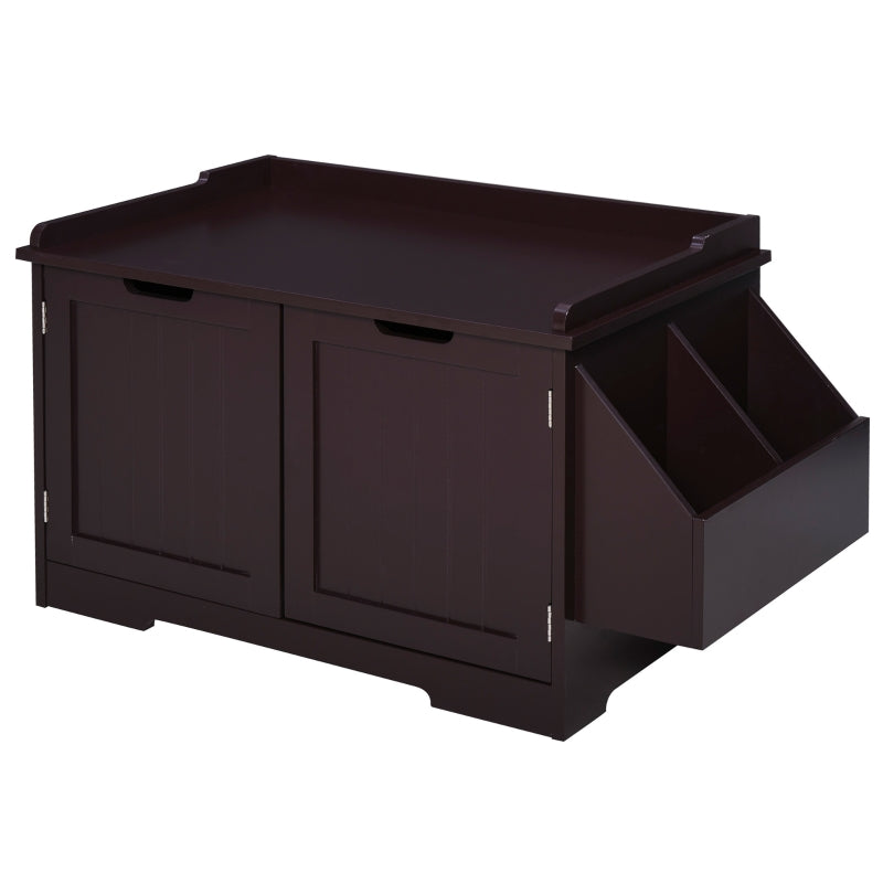 Cat Litter Box Nightstand End Table Enclosure - FurryTails Haven