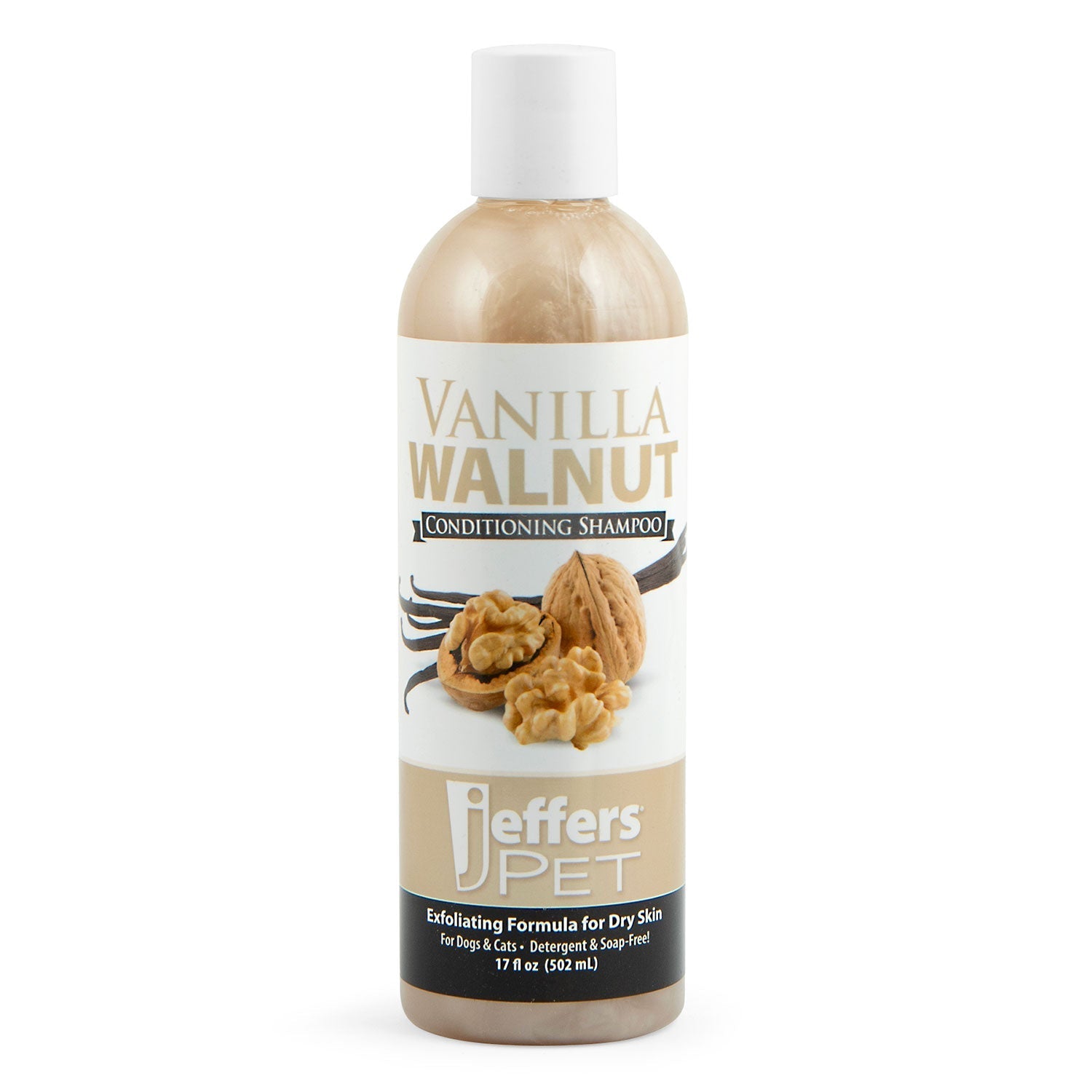 Jeffers Pet Vanilla Walnut Exfoliating Dog & Cat Conditioning Shampoo