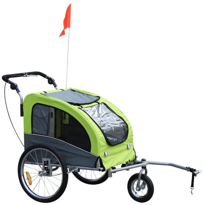 Pet Dog Bicycle Trailer Jogger with Suspension - FurryTails Haven