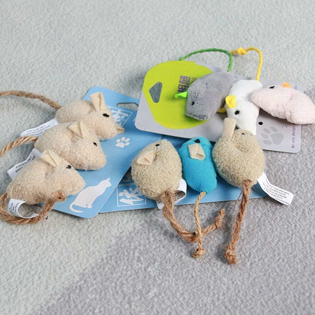 Calsgkspray 3Pcs Plush Cat Toys – Interactive Chew & Scratch Mice for Pets