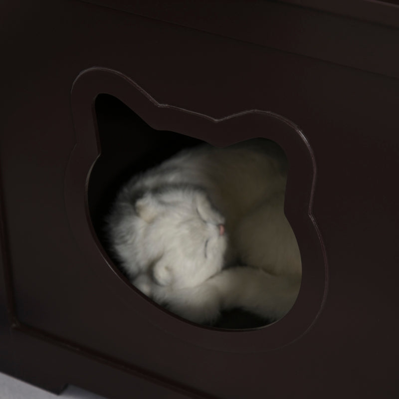 Cat Litter Box Nightstand End Table Enclosure - FurryTails Haven