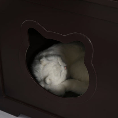 Cat Litter Box Nightstand End Table Enclosure - FurryTails Haven