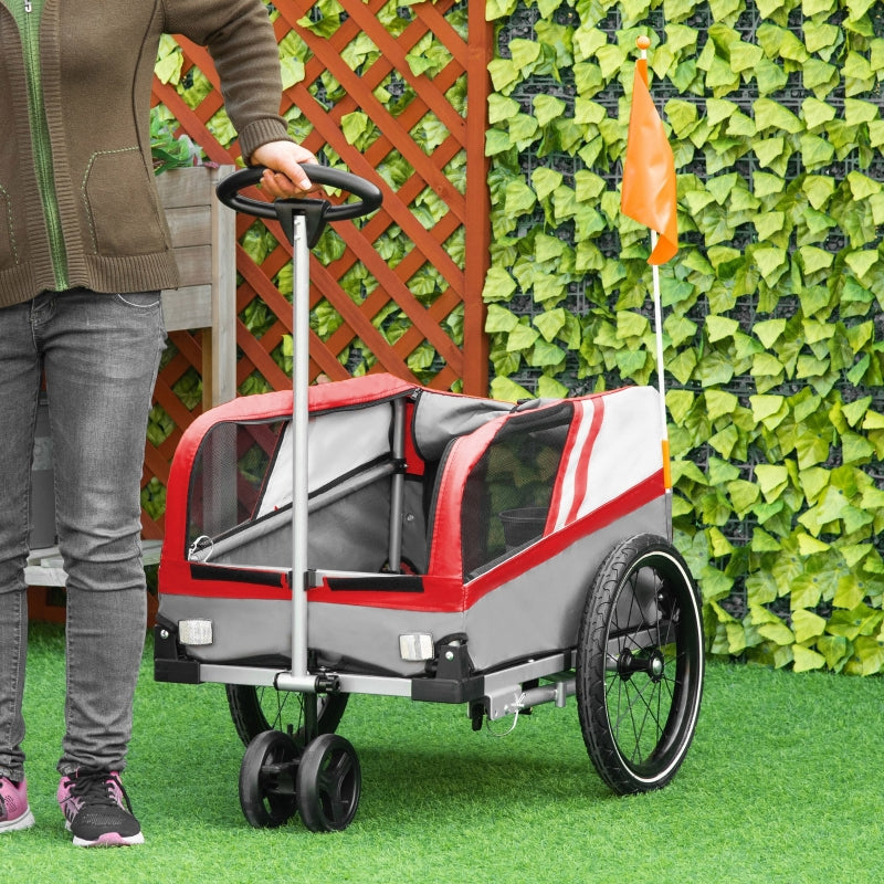 Pet Bike Trailer 2-in-1 Travel Stroller - FurryTails Haven